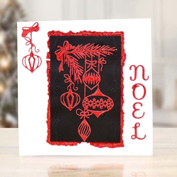 Framed Christmas Bauble thin metal die ( 5 inches tall) - Picture 8 of 10